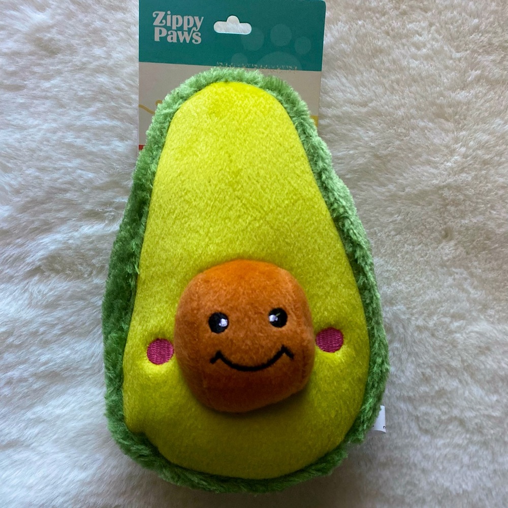 Green Avocado Squeaky Toy - Made with Polyester 🥑